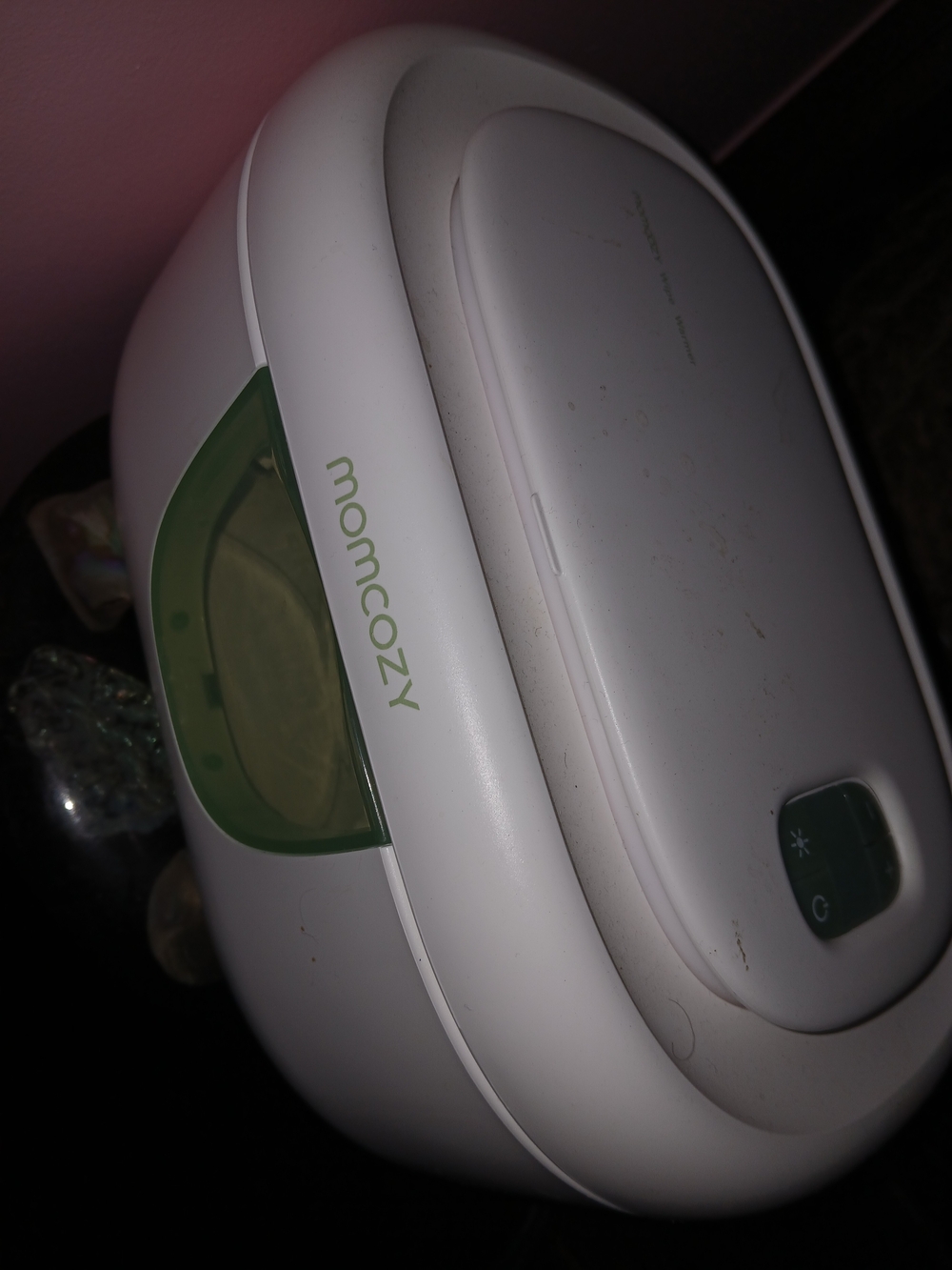 momcozy White and Green Baby Wipes Warmer